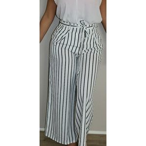 Women's striped pants size large (fit medium)